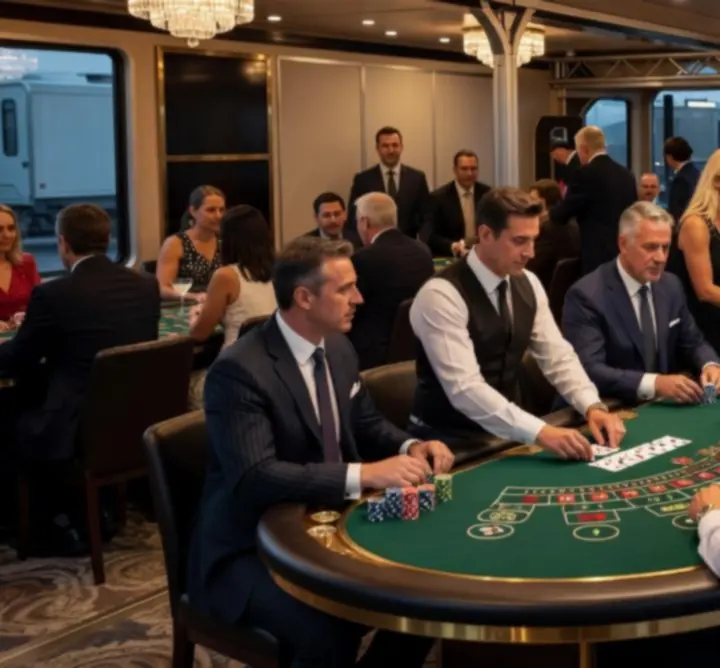 Strefa blackjacka i ruletki zaaranżowana przez "ONE MORE REP" TOMASZ SZYMAŃSKI